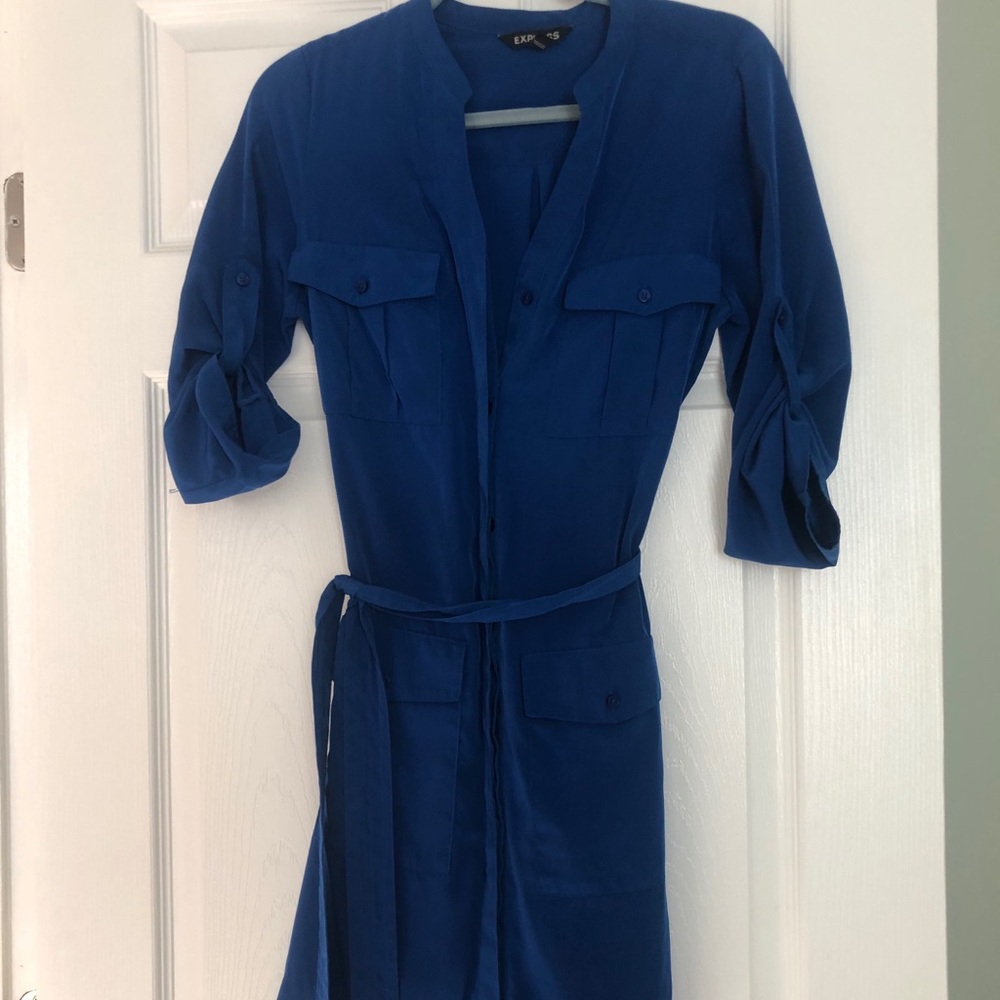 Express wrap shirt dress